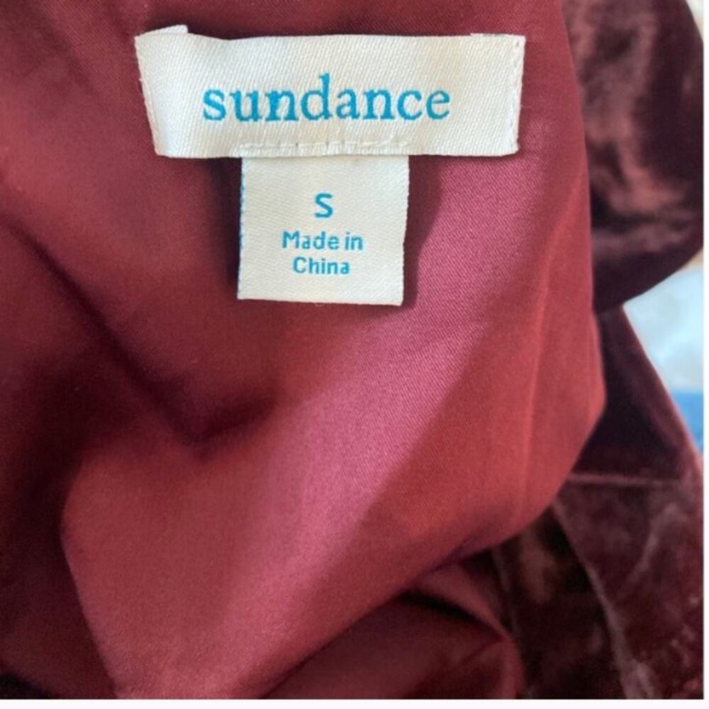 Sundance Wren II Velvet Jacket Maroon Red Burgundy Fall Winter Holiday Rich S - Picture 4 of 6
